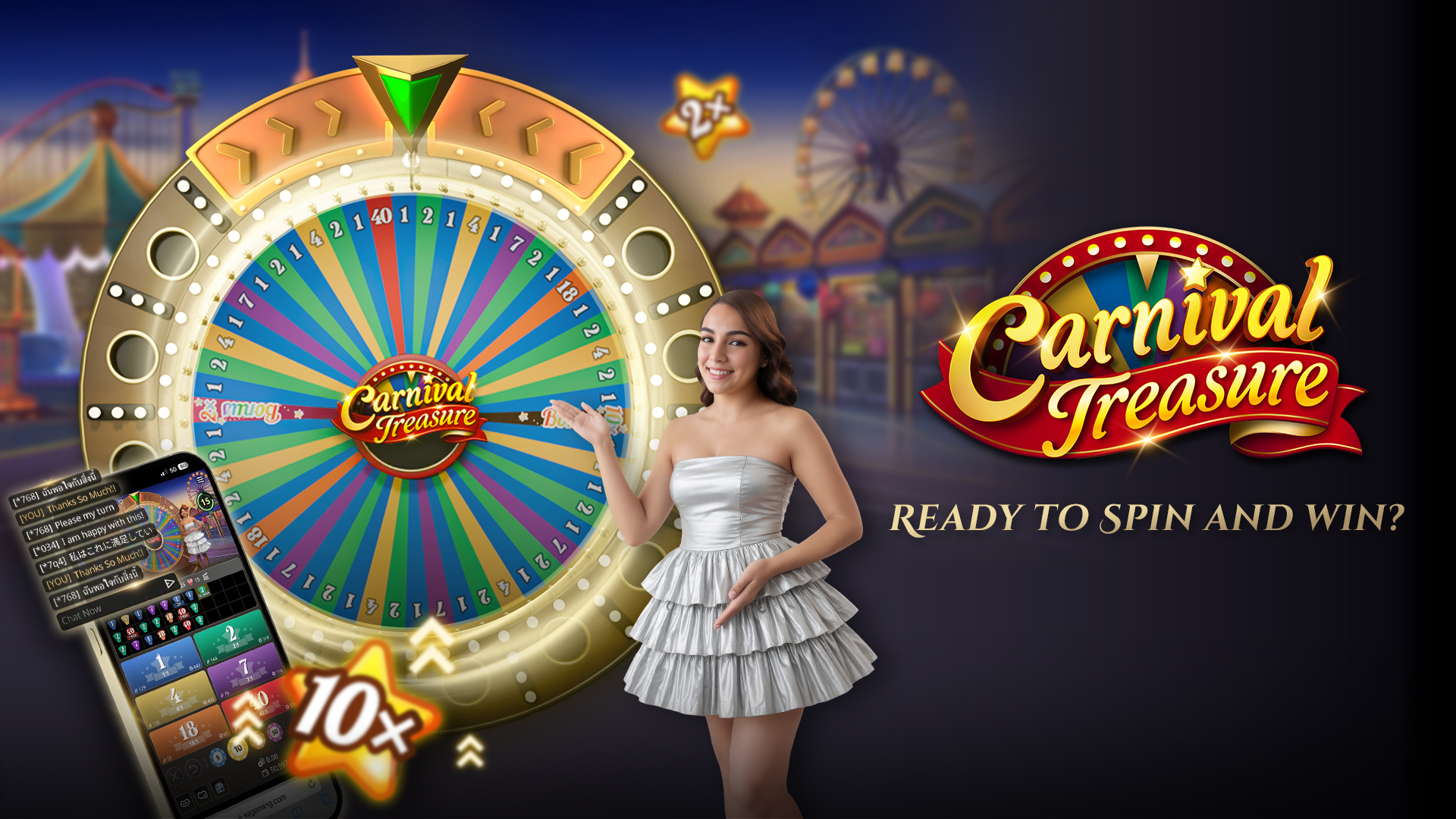 Top live game show with multiplied thrills on the wheel
